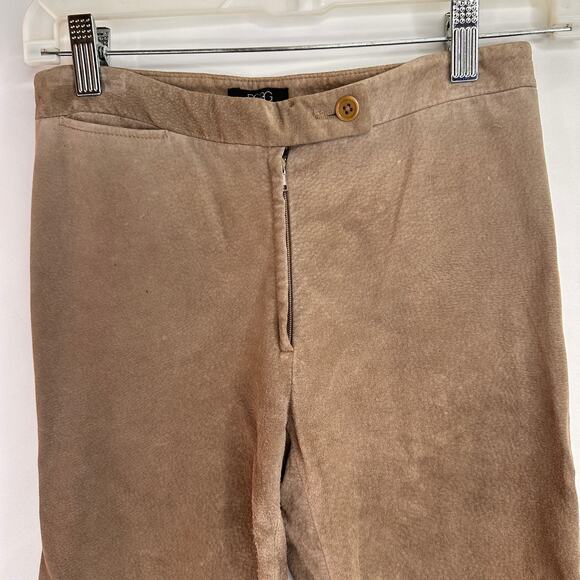 BCBGMaxAzria Women's Brown Leather Pants Size 0 - Picture 2 of 9
